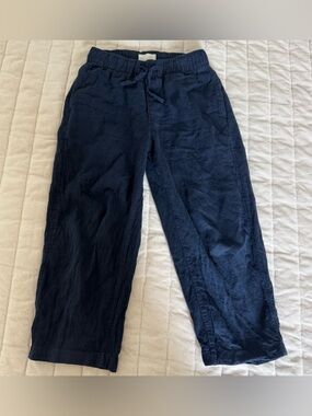 ARKET linen blend kids unisex pull on pants size 4-5 lightweight casual